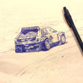 Dessin d'une Lancia Delta S4